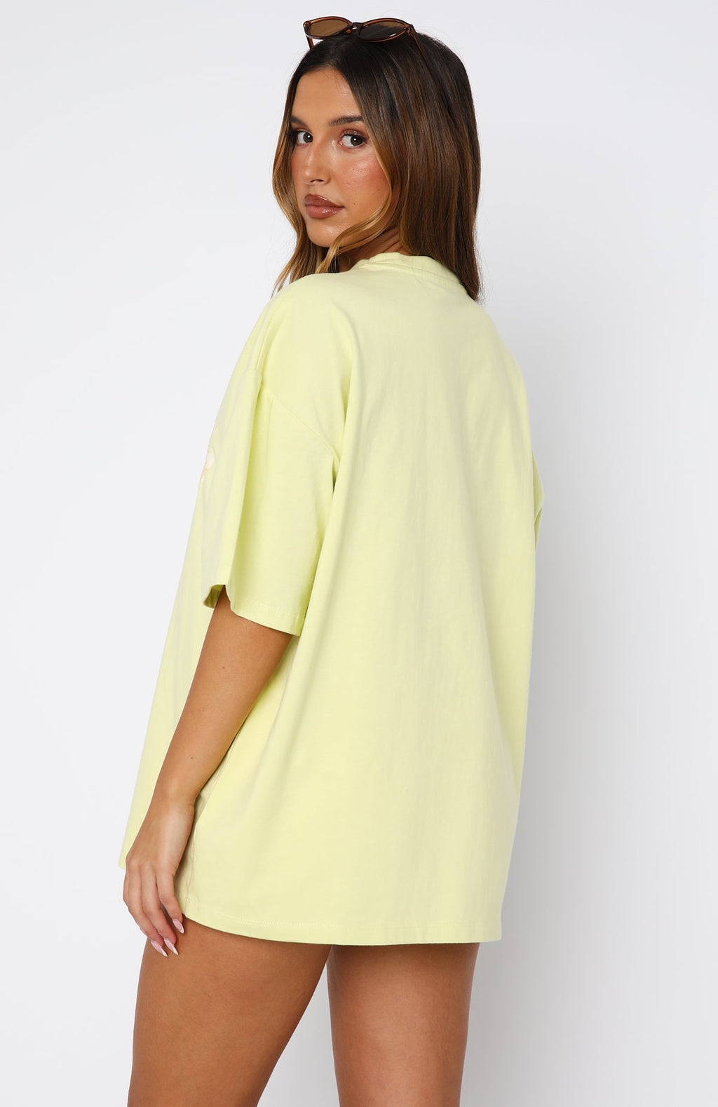 Meet Me By The Sea Oversized Tee LimeM/L