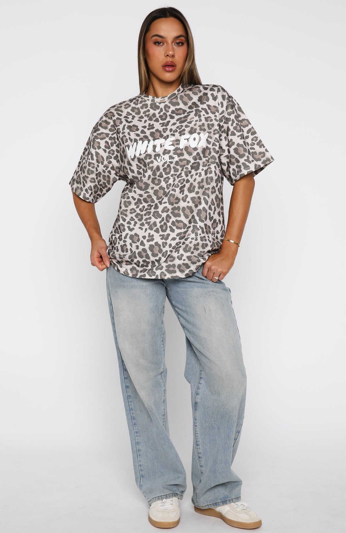 Offstage Printed Oversized Tee LeopardM/L