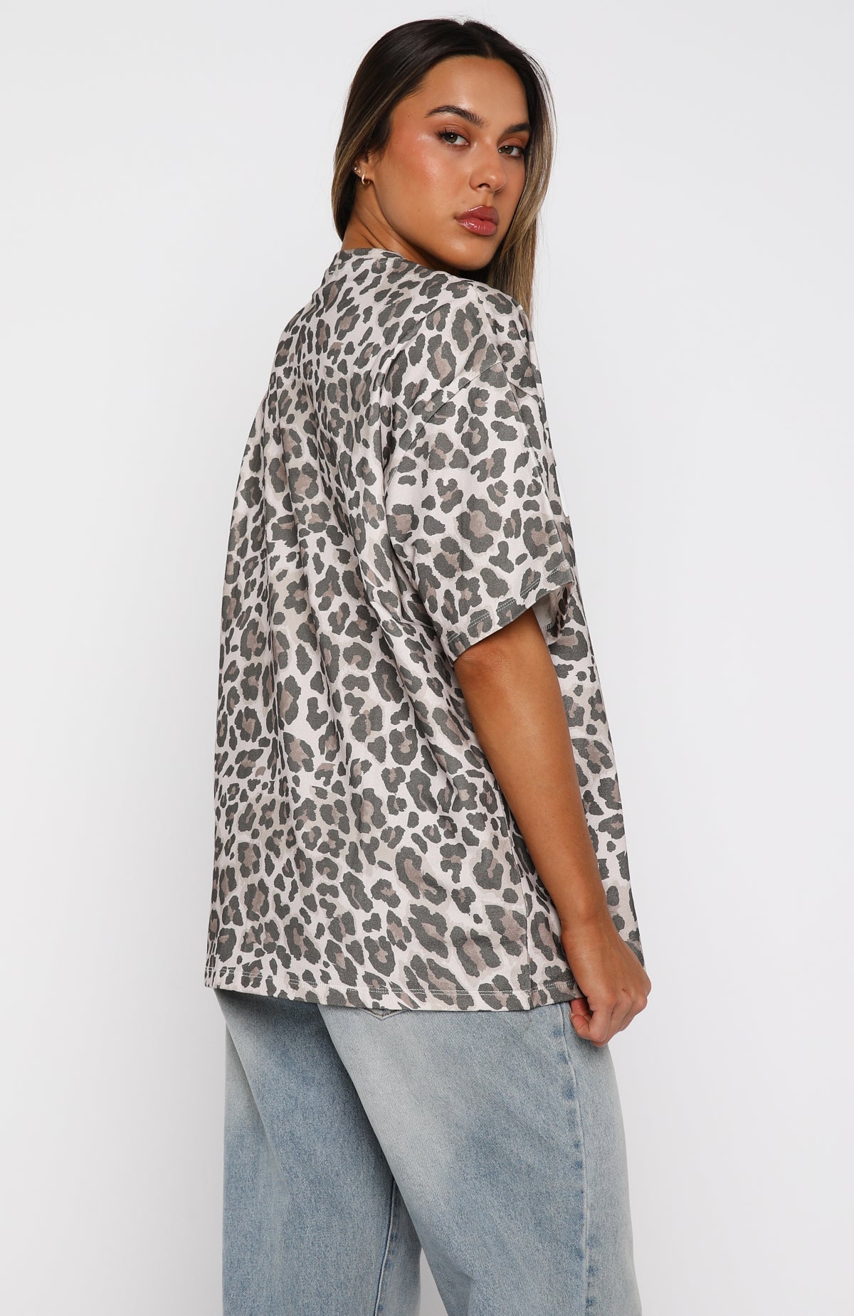 Offstage Printed Oversized Tee LeopardS/M