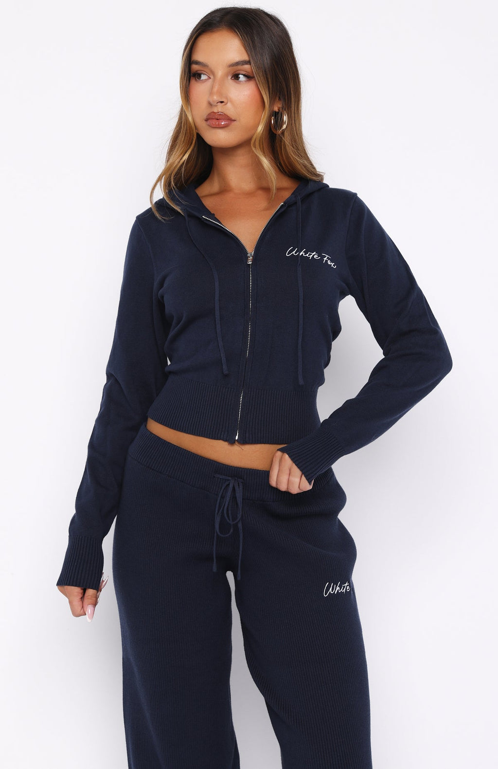 Paying It Forward Zip Front Hoodie NavyS/M