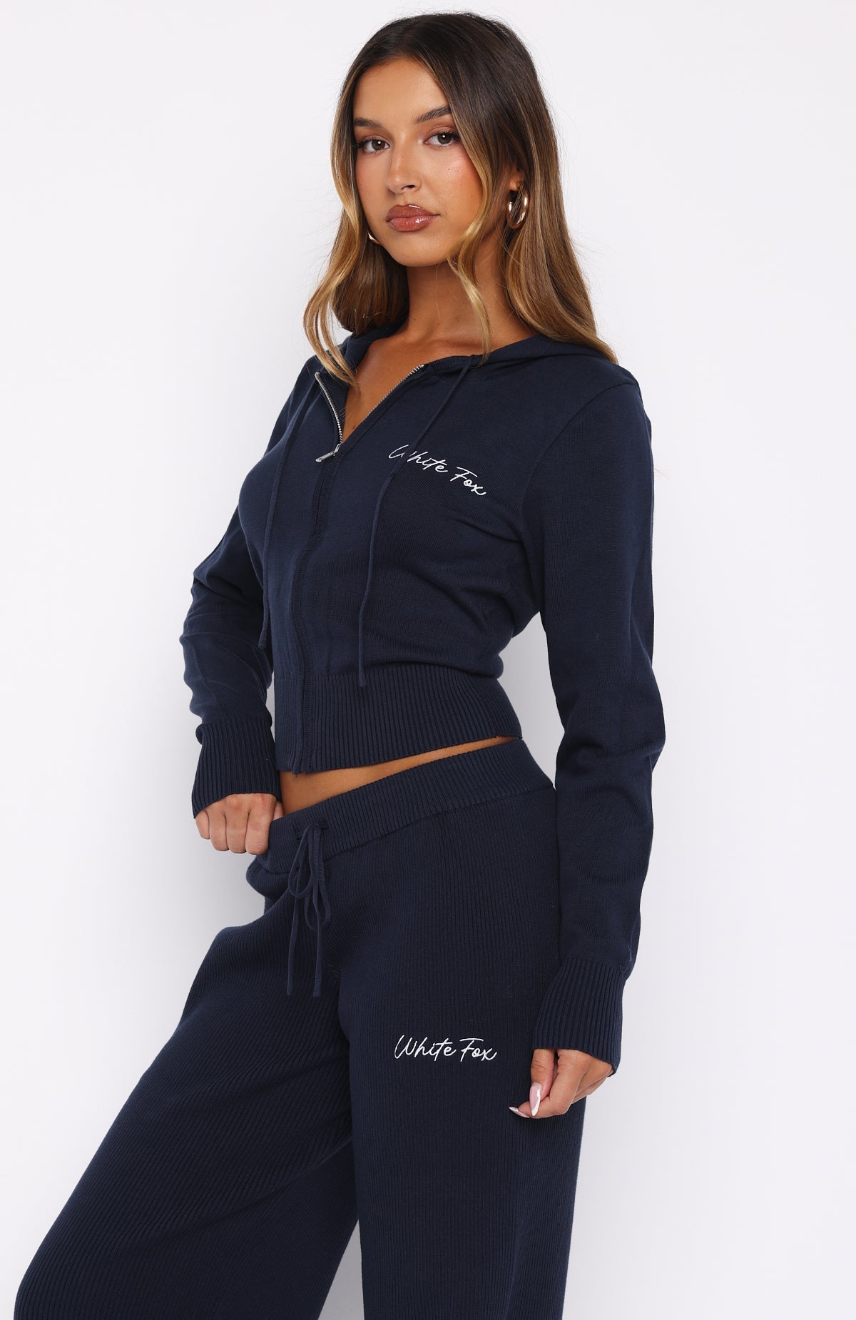 Paying It Forward Zip Front Hoodie NavyM/L
