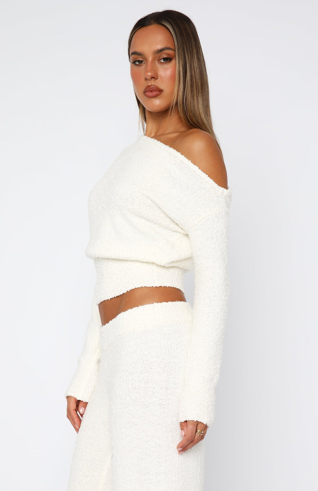 Please Be Mine Knit Sweater Off WhiteS/M