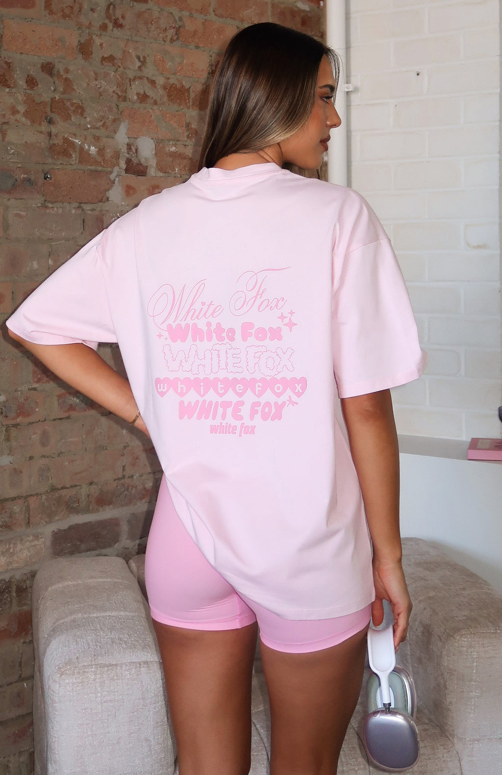 Pretty In Print Oversized Tee Pink3XS/XXS