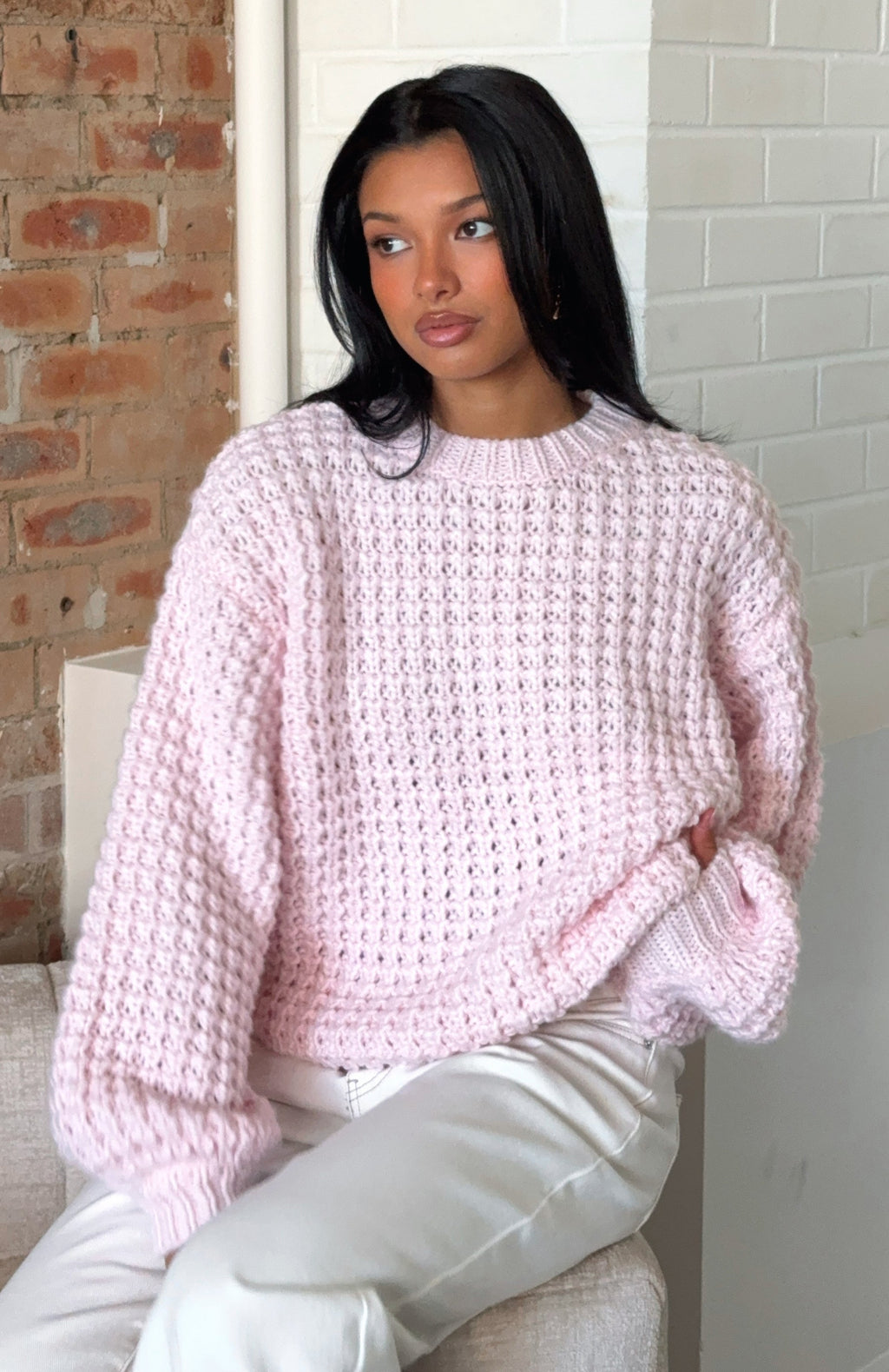 Pure Comfort Knit Sweater Baby PinkXXS/XS