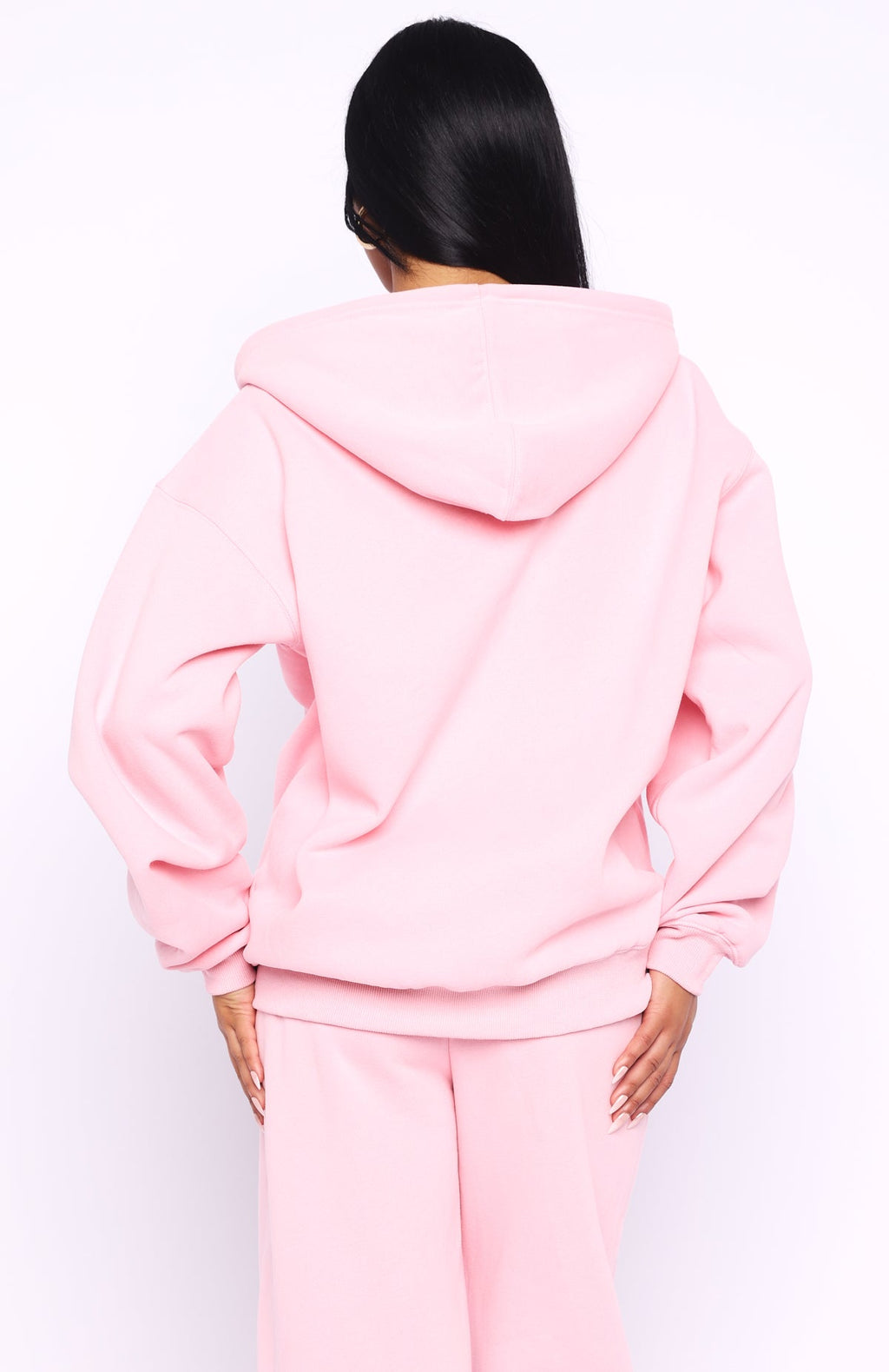 Ready To Go Zip Front Hoodie PinkM/L