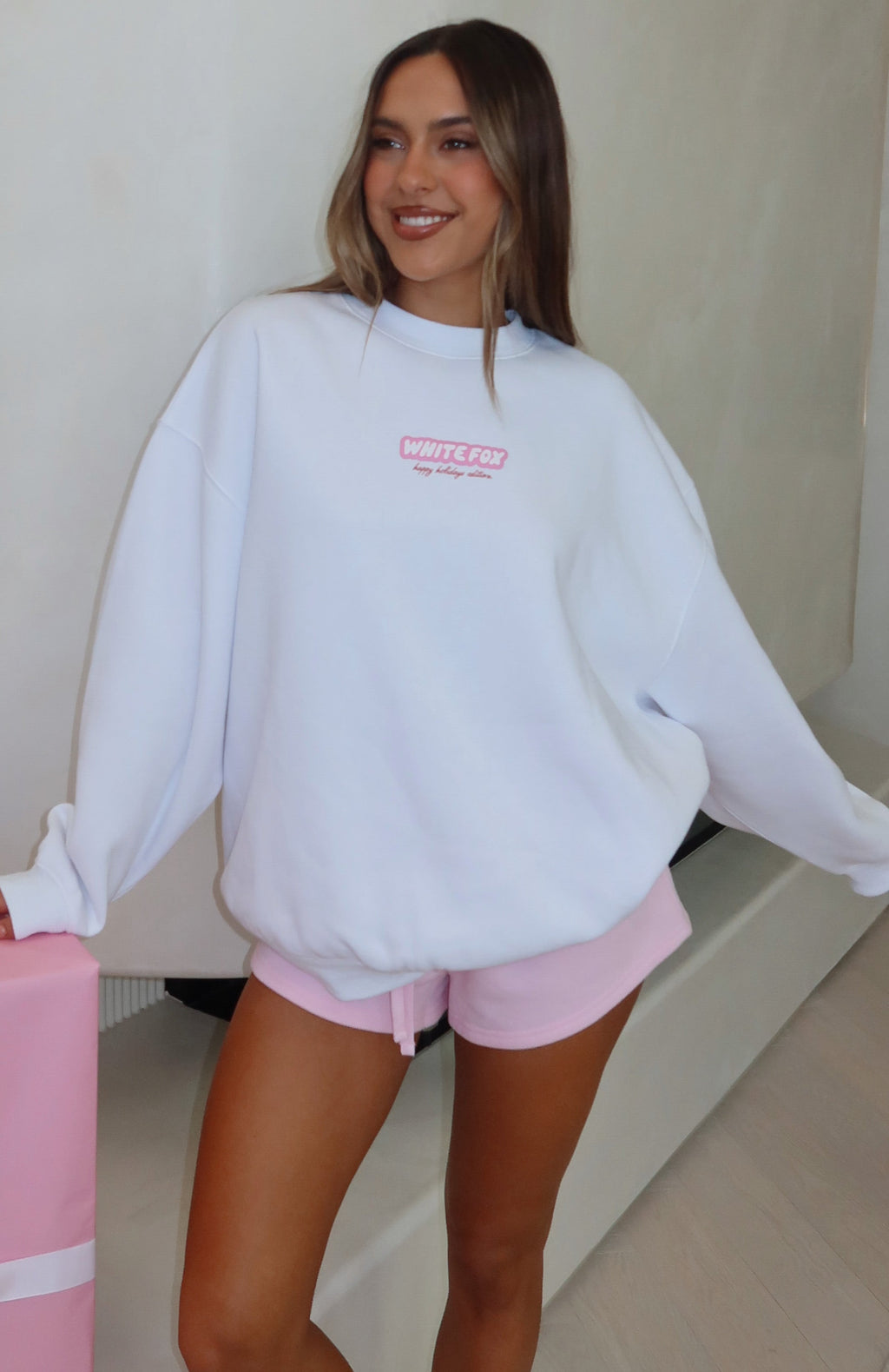 Santa Baby Oversized Sweater WhiteXXS/XS