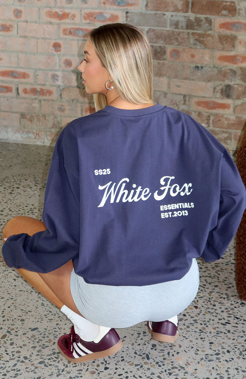The Good Life Back Long Sleeve Tee NavyXXS/XS