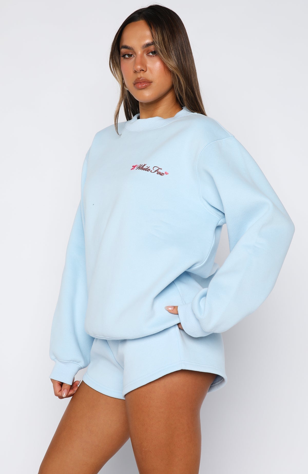 Trouble Maker Oversized Sweater Baby BlueXS/S