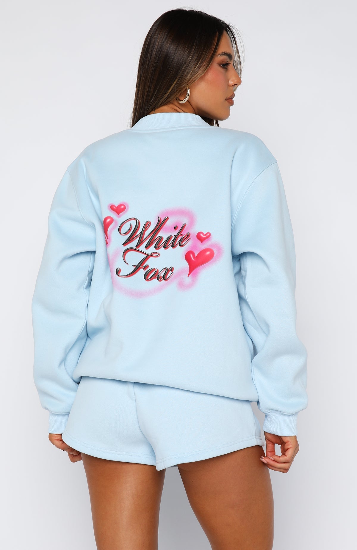 Trouble Maker Oversized Sweater Baby BlueS/M
