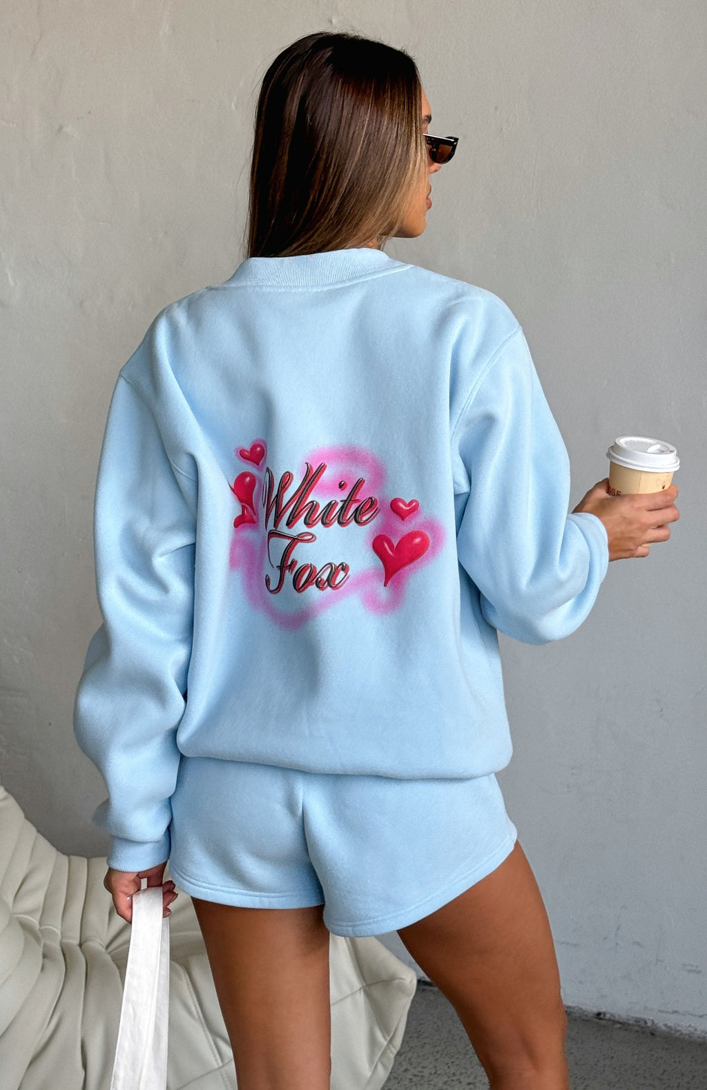 Trouble Maker Oversized Sweater Baby BlueM/L