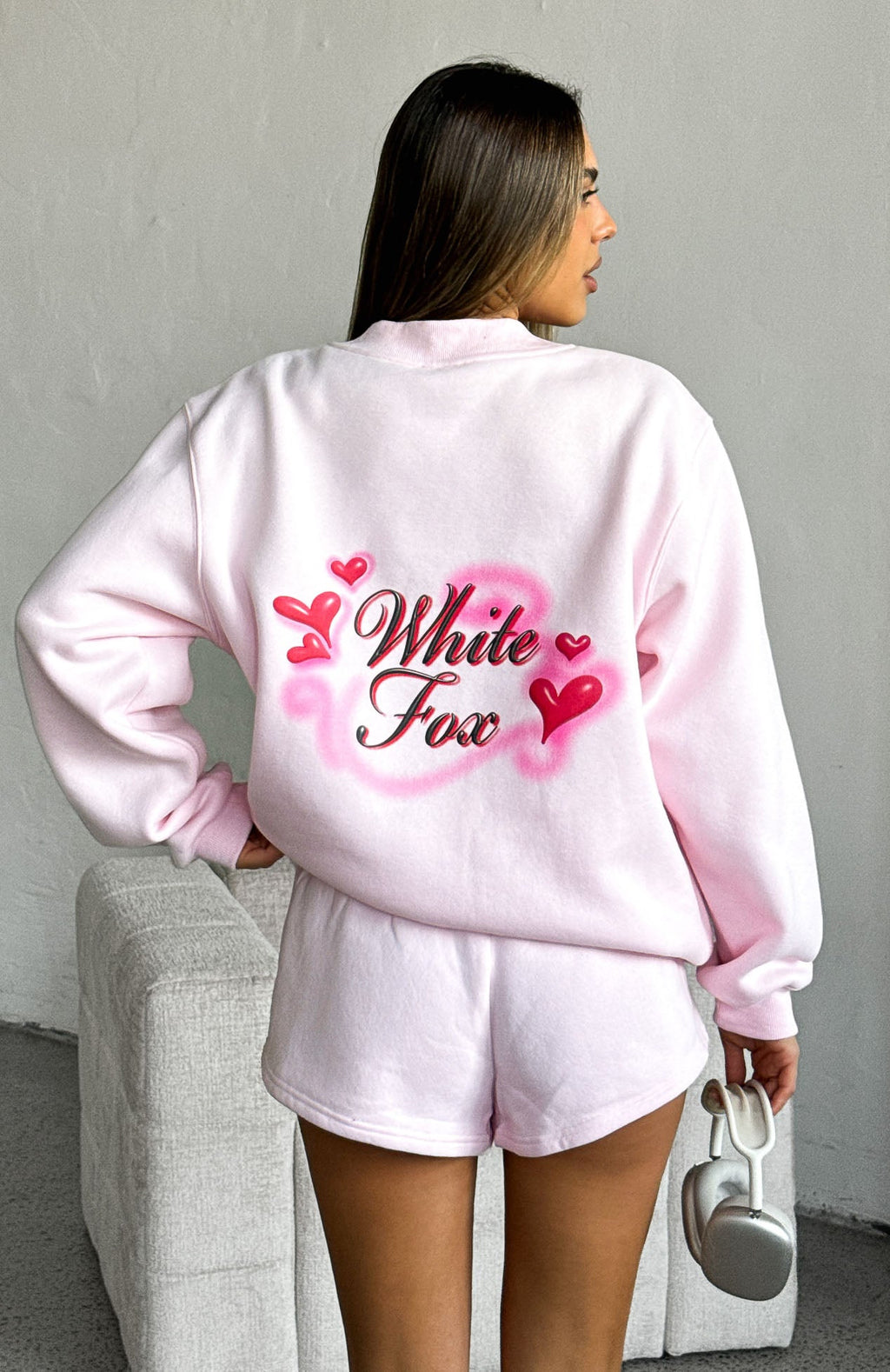 Trouble Maker Oversized Sweater Baby PinkM/L