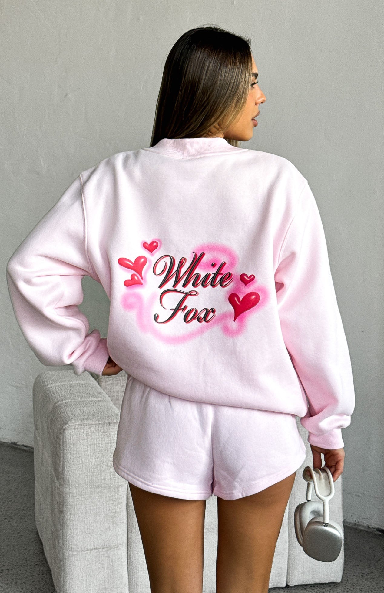 Trouble Maker Oversized Sweater Baby PinkM/L