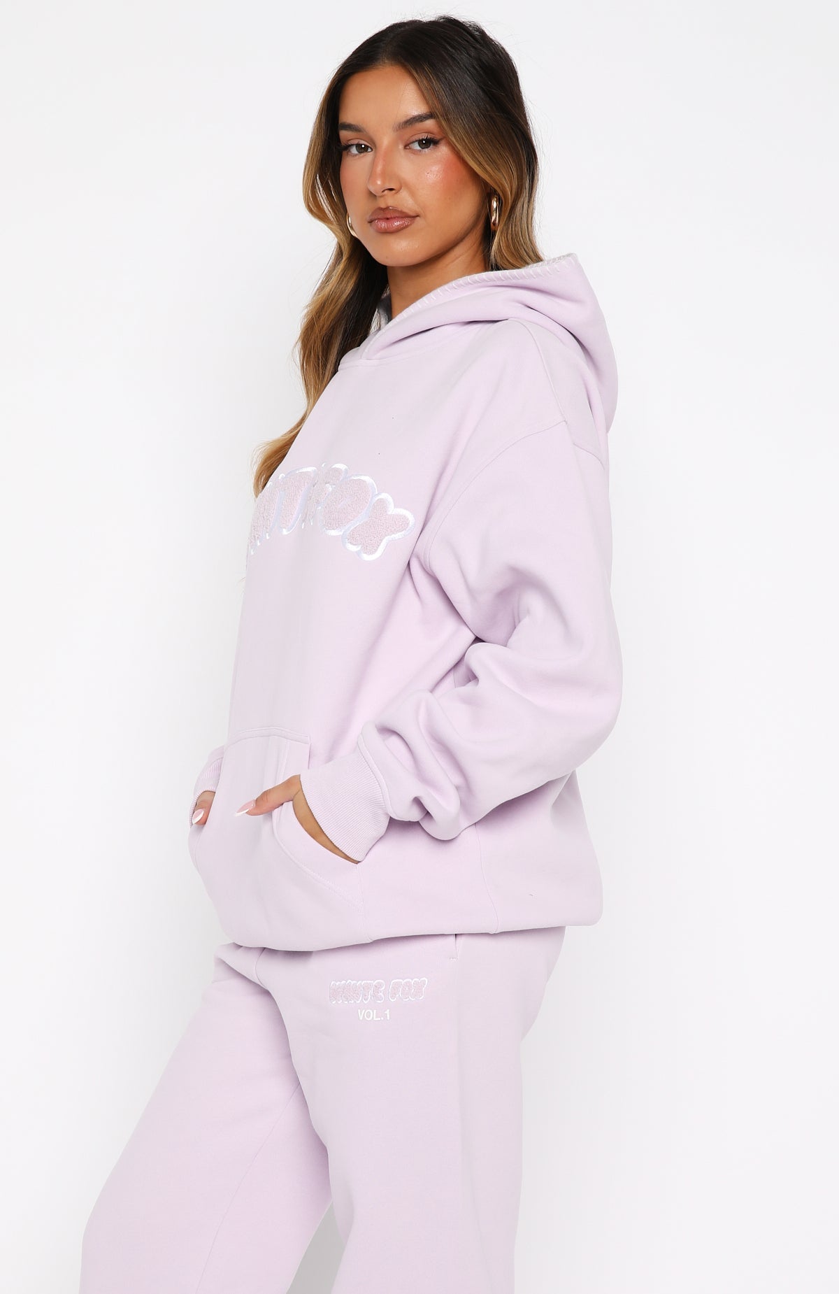Vol. 1 Front Graphic Oversized Hoodie LilacXS/S