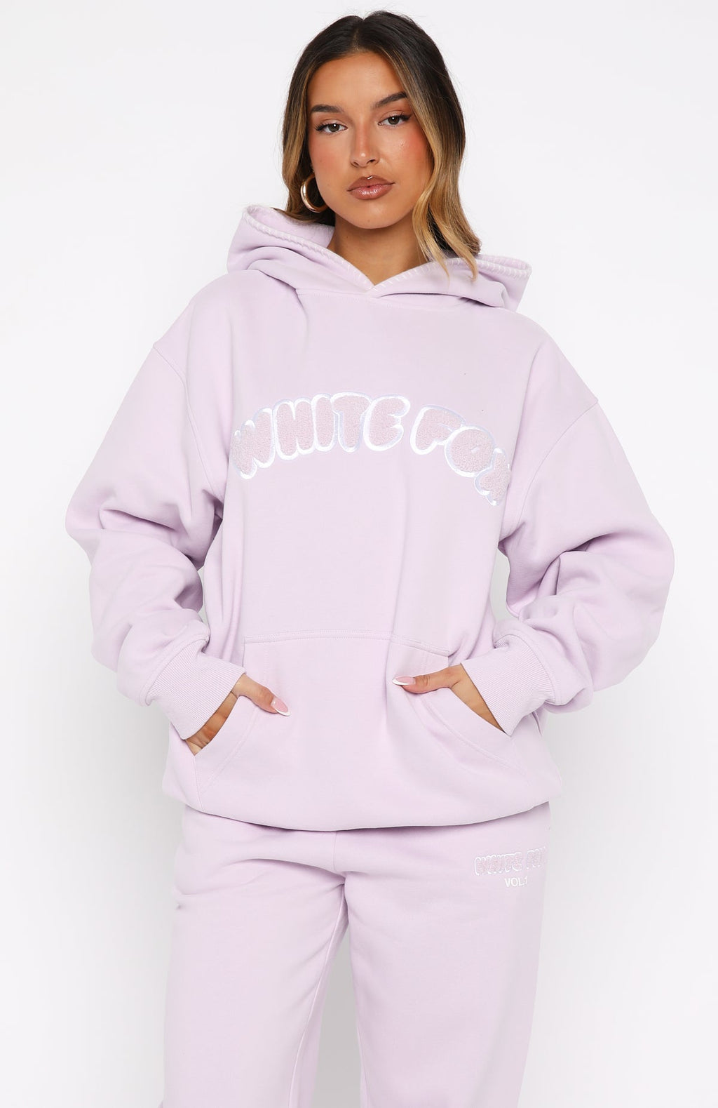 Vol. 1 Front Graphic Oversized Hoodie LilacXXS/XS