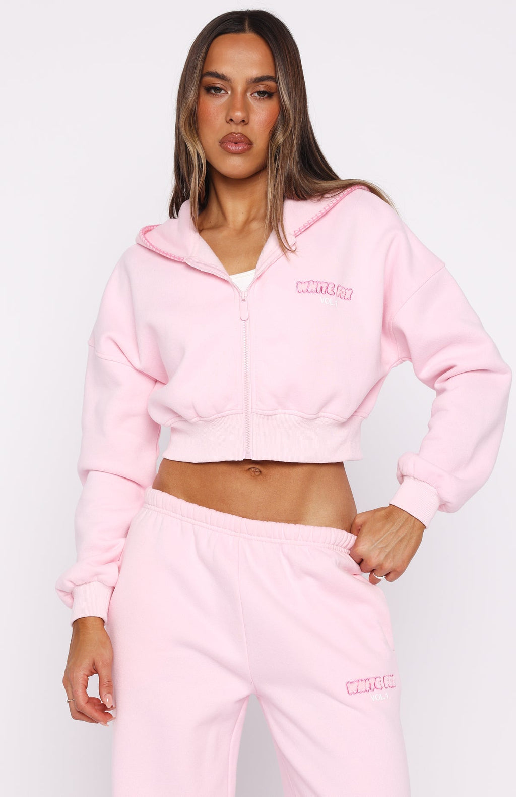 Vol. 1 Cropped Zip Front Hoodie PosyS/M