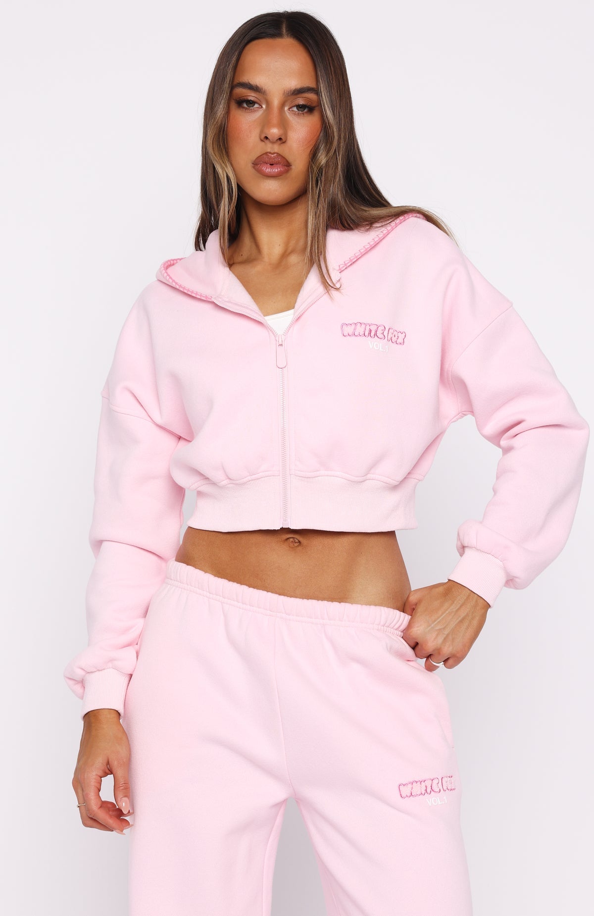 Vol. 1 Cropped Zip Front Hoodie PosyS/M