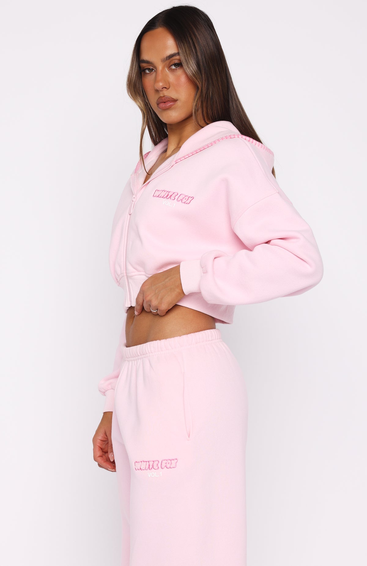 Vol. 1 Cropped Zip Front Hoodie PosyM/L