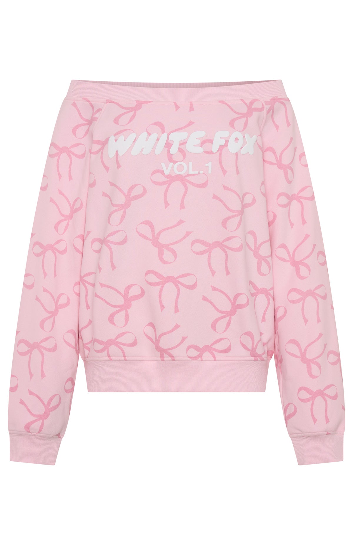 Vol. 1 Off Shoulder Printed Sweater Posy BowL/XL
