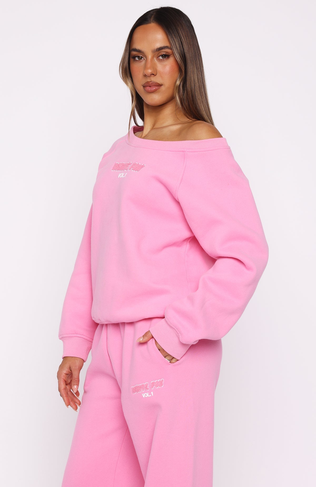 Vol. 1 Off Shoulder Sweater BubblegumS/M