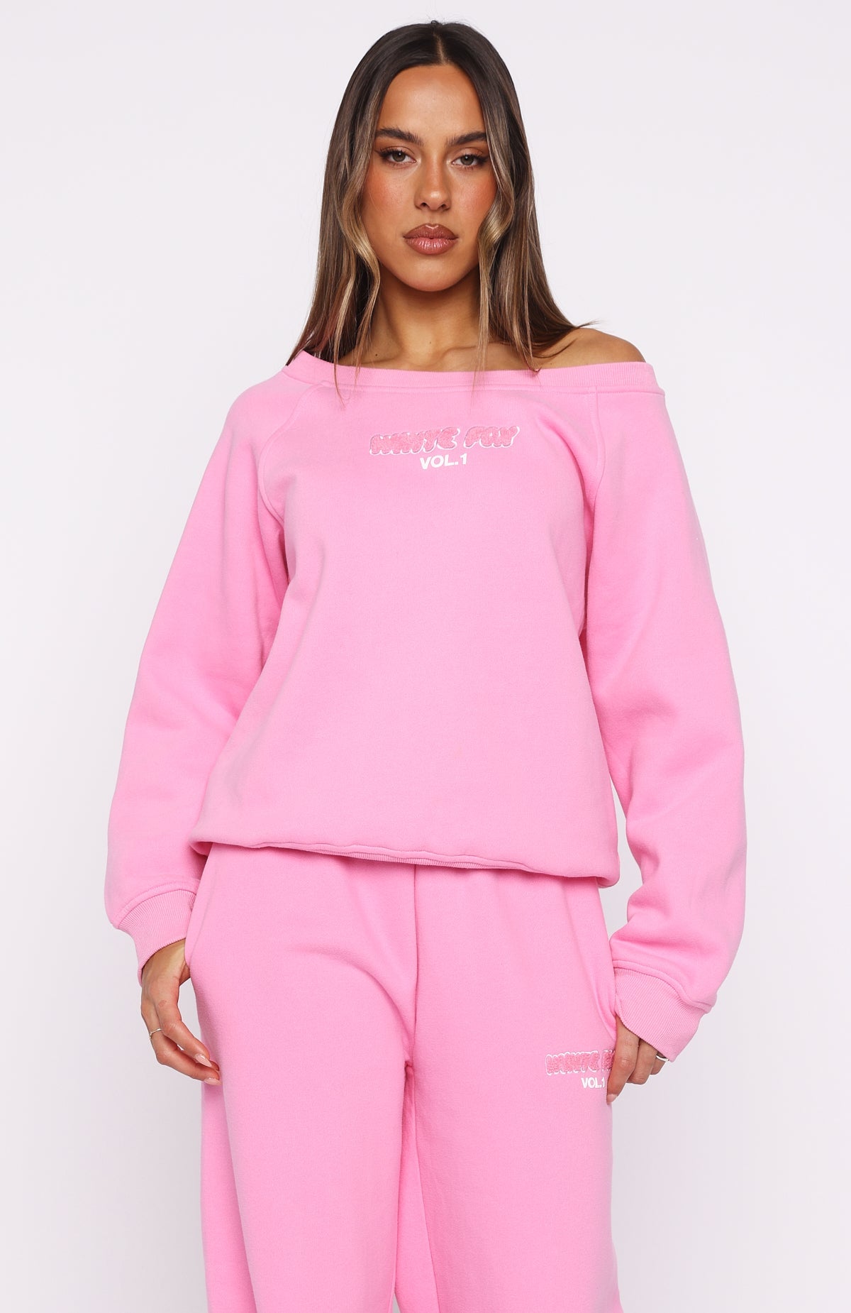 Vol. 1 Off Shoulder Sweater BubblegumXS/S