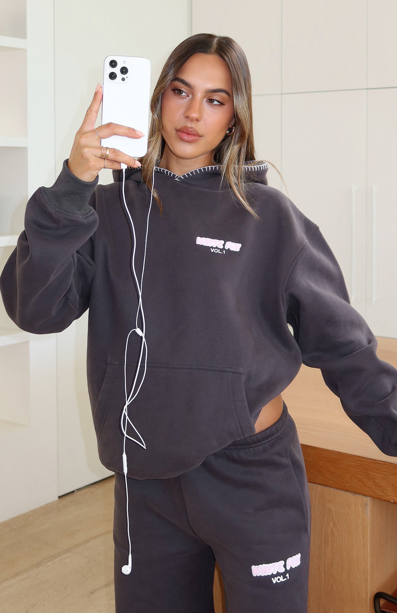 Vol. 1 Oversized Hoodie CharcoalXXS/XS