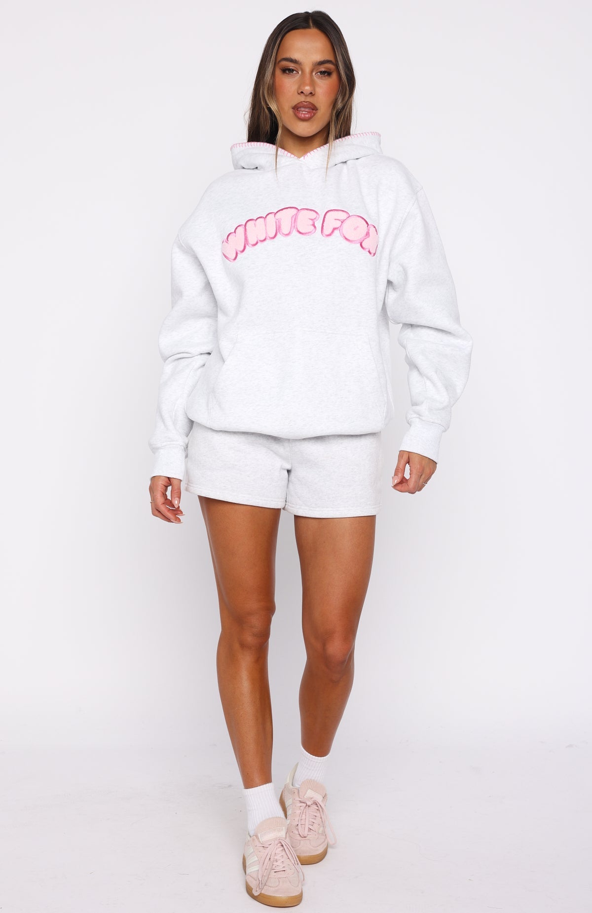 Vol. 1 Front Graphic Oversized Hoodie Grey MarleL/XL