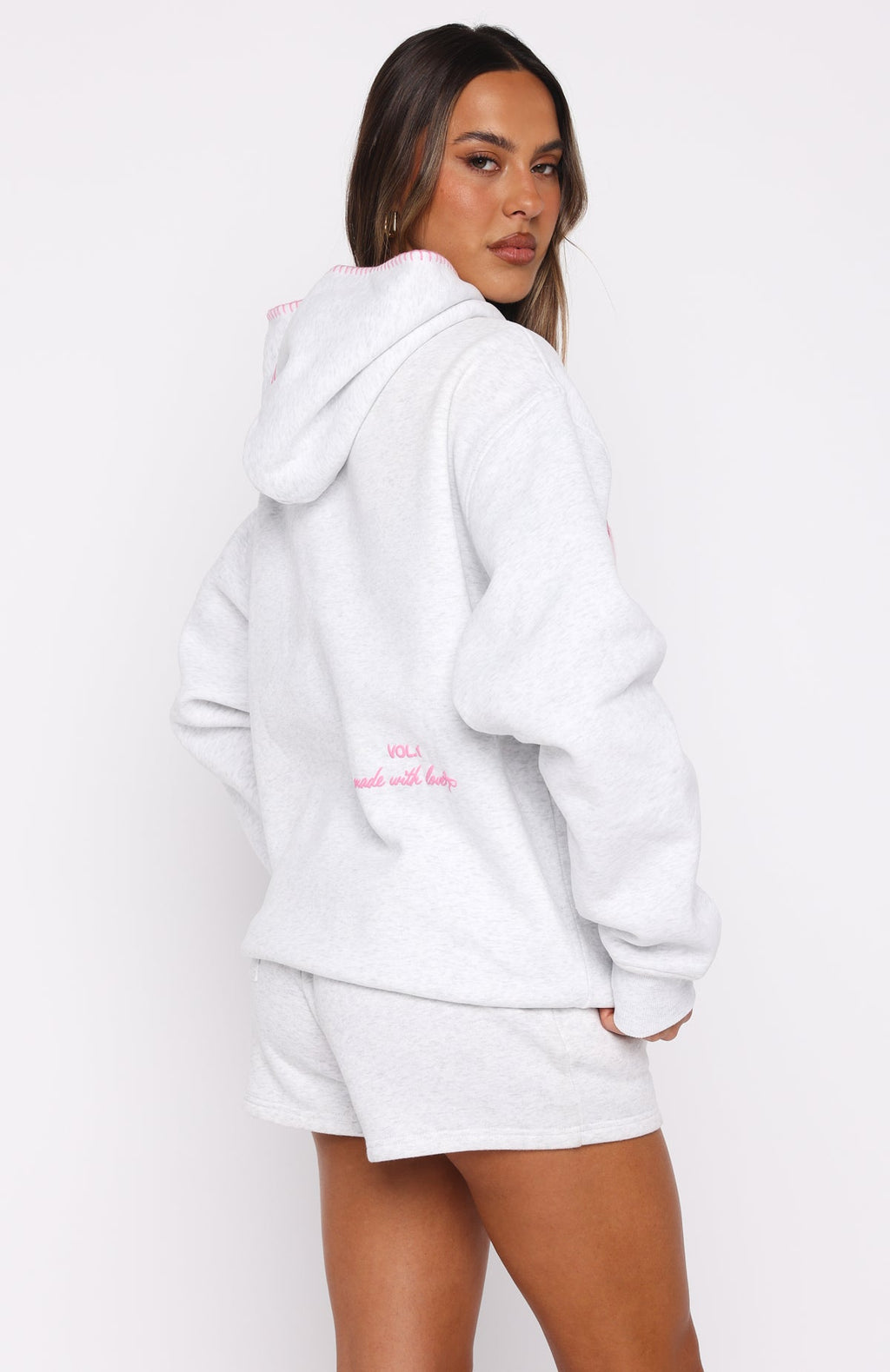 Vol. 1 Front Graphic Oversized Hoodie Grey MarleS/M