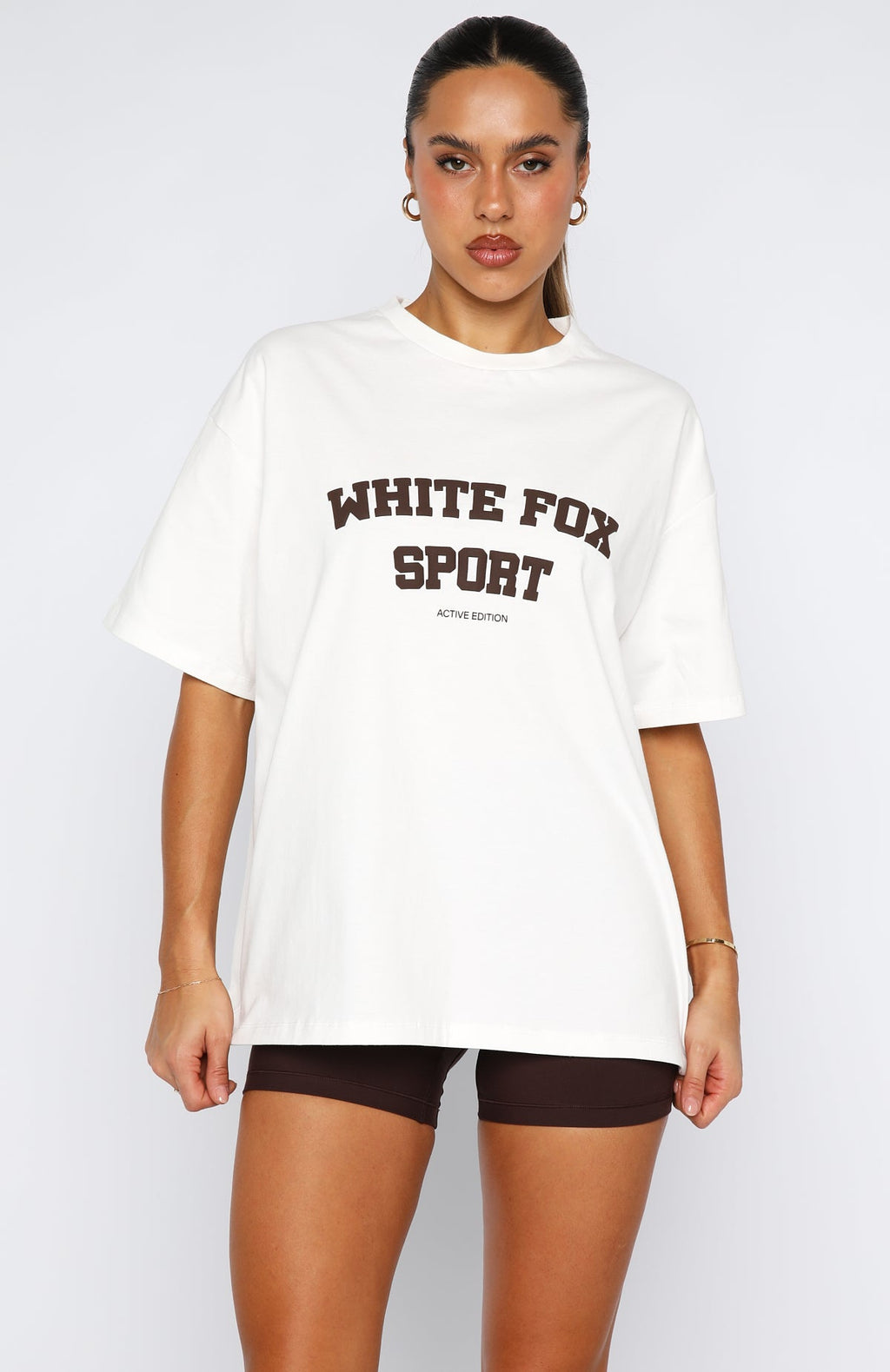 Winning Team Oversized Tee White\/ChocolateXS/S