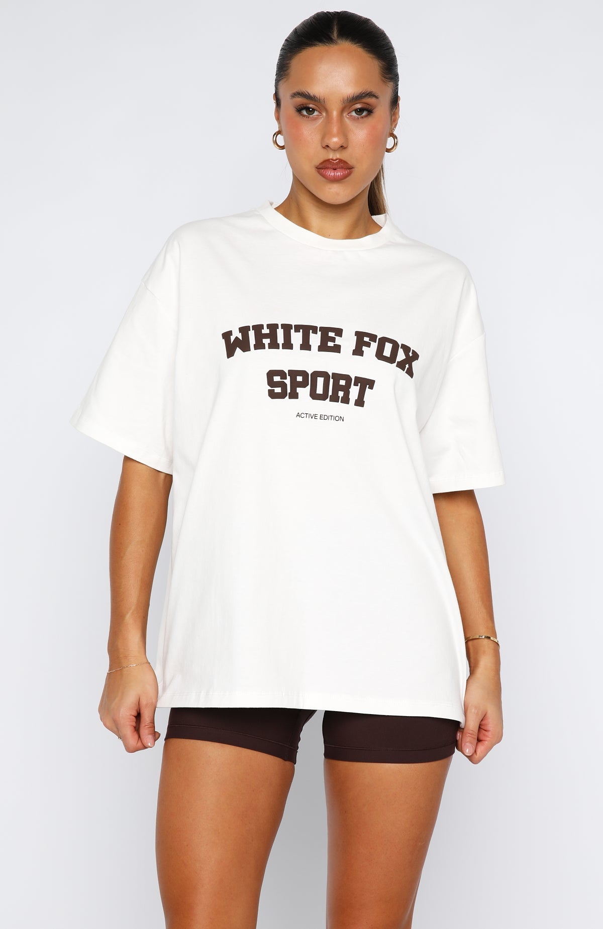 Winning Team Oversized Tee White\/ChocolateXS/S