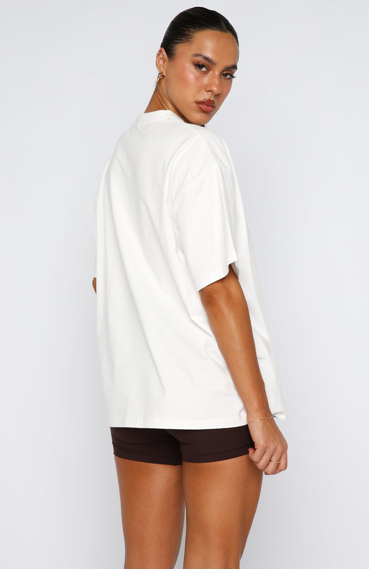 Winning Team Oversized Tee White\/ChocolateM/L