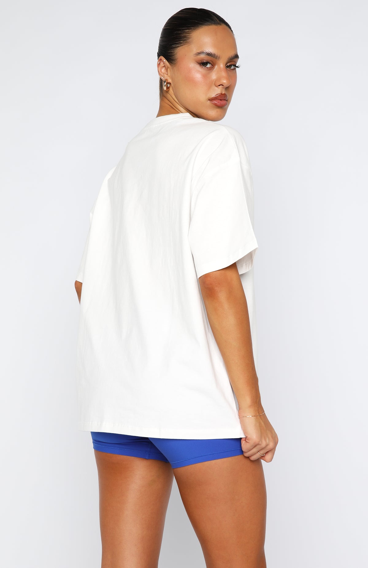 Winning Team Oversized Tee White\/Electric BlueM/L