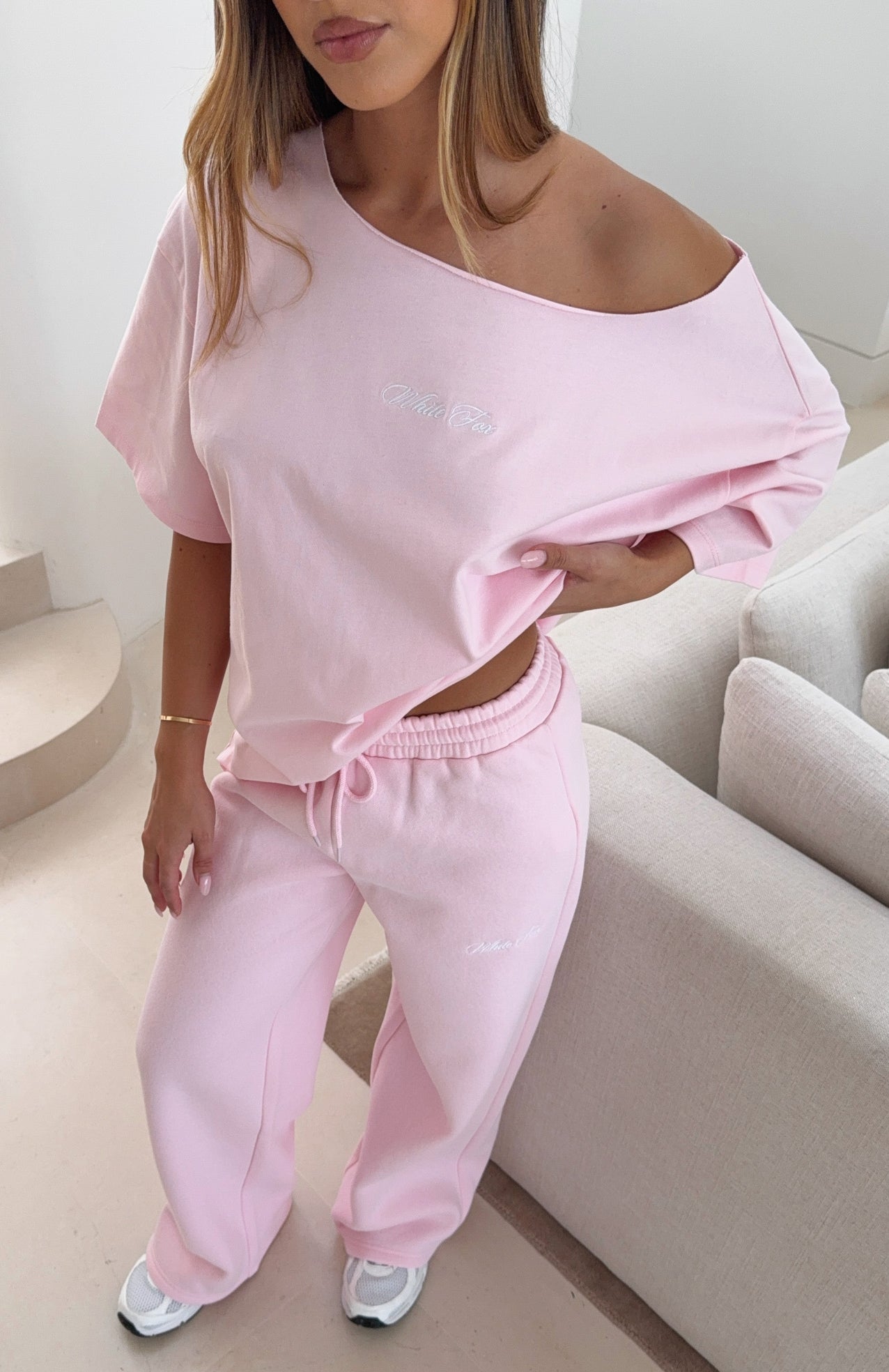 Wishing For It Off Shoulder Oversized Tee PosyL/XL
