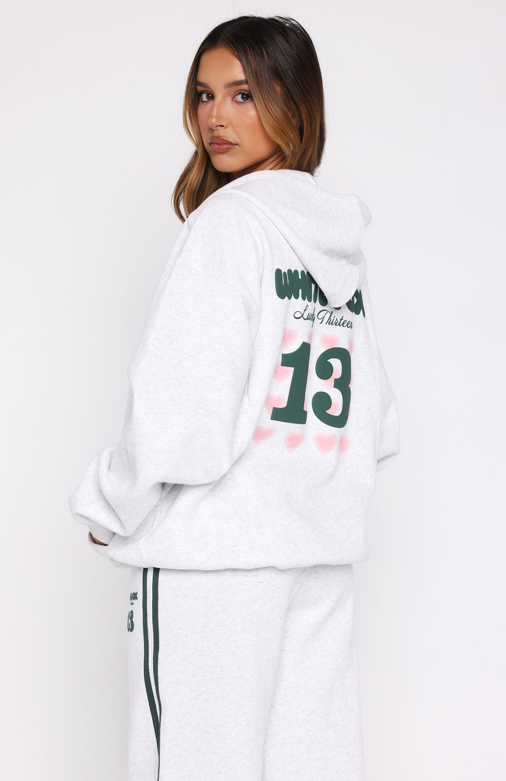Lucky Thirteen Charise Zip Front Hoodie Grey MarleM/L