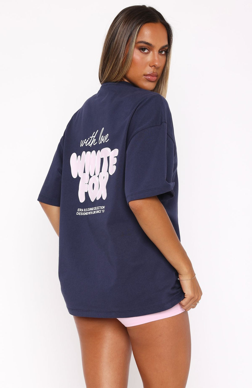 With Love Always Oversized Tee NavyS/M