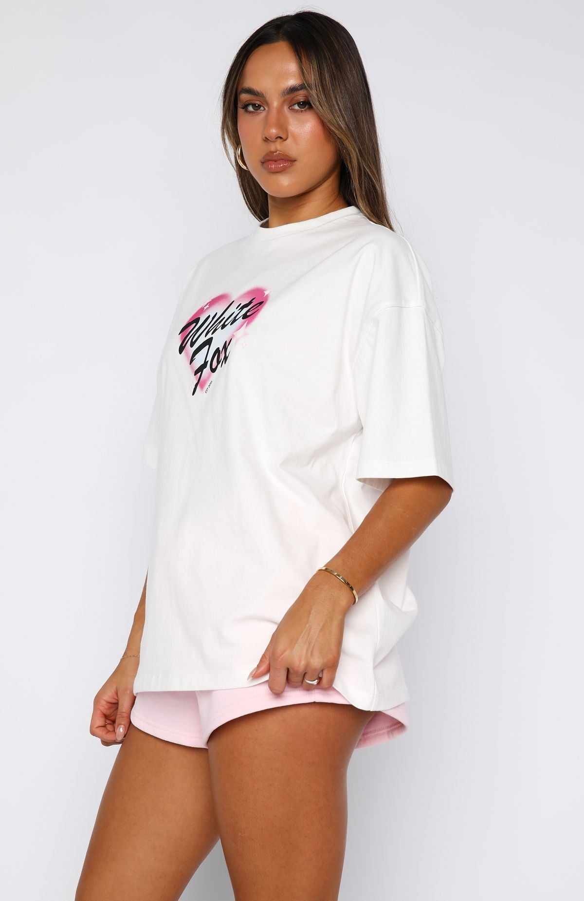 Permanent Love Oversized Tee WhiteXS/S