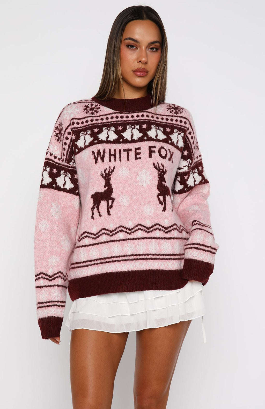 Arctic Fire Knit Sweater Crimson TwistXS/S