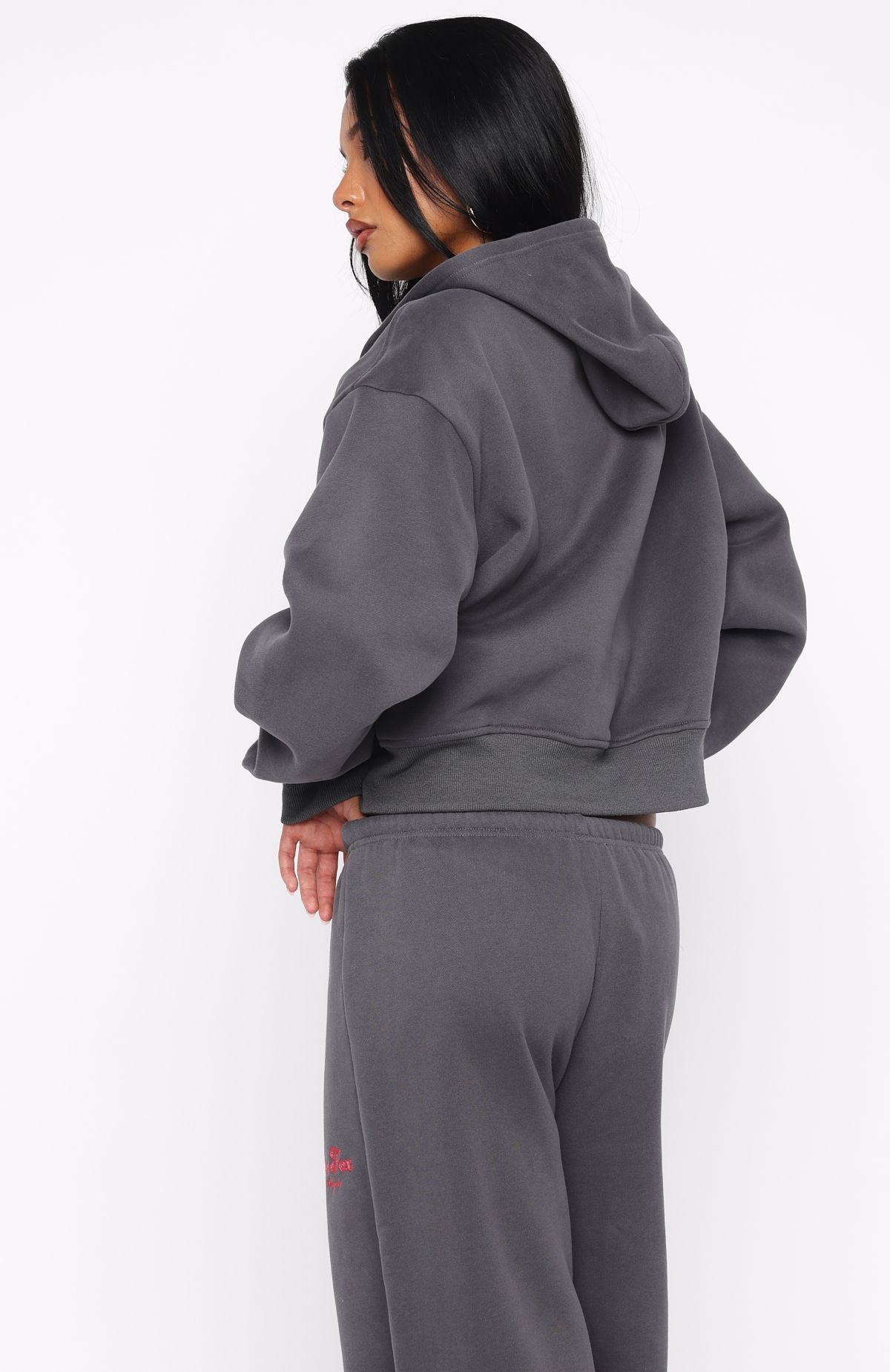 Through Thick And Thin Boxy Zip Front Hoodie VolcanicS/M