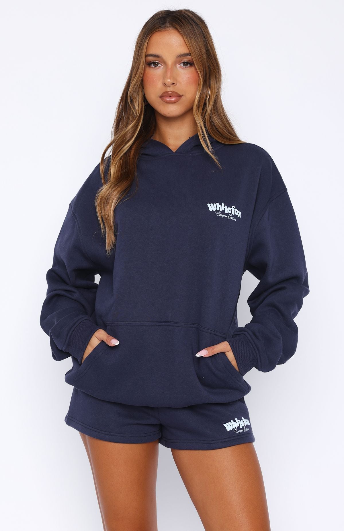 High Above Oversized Hoodie NavyXS/S