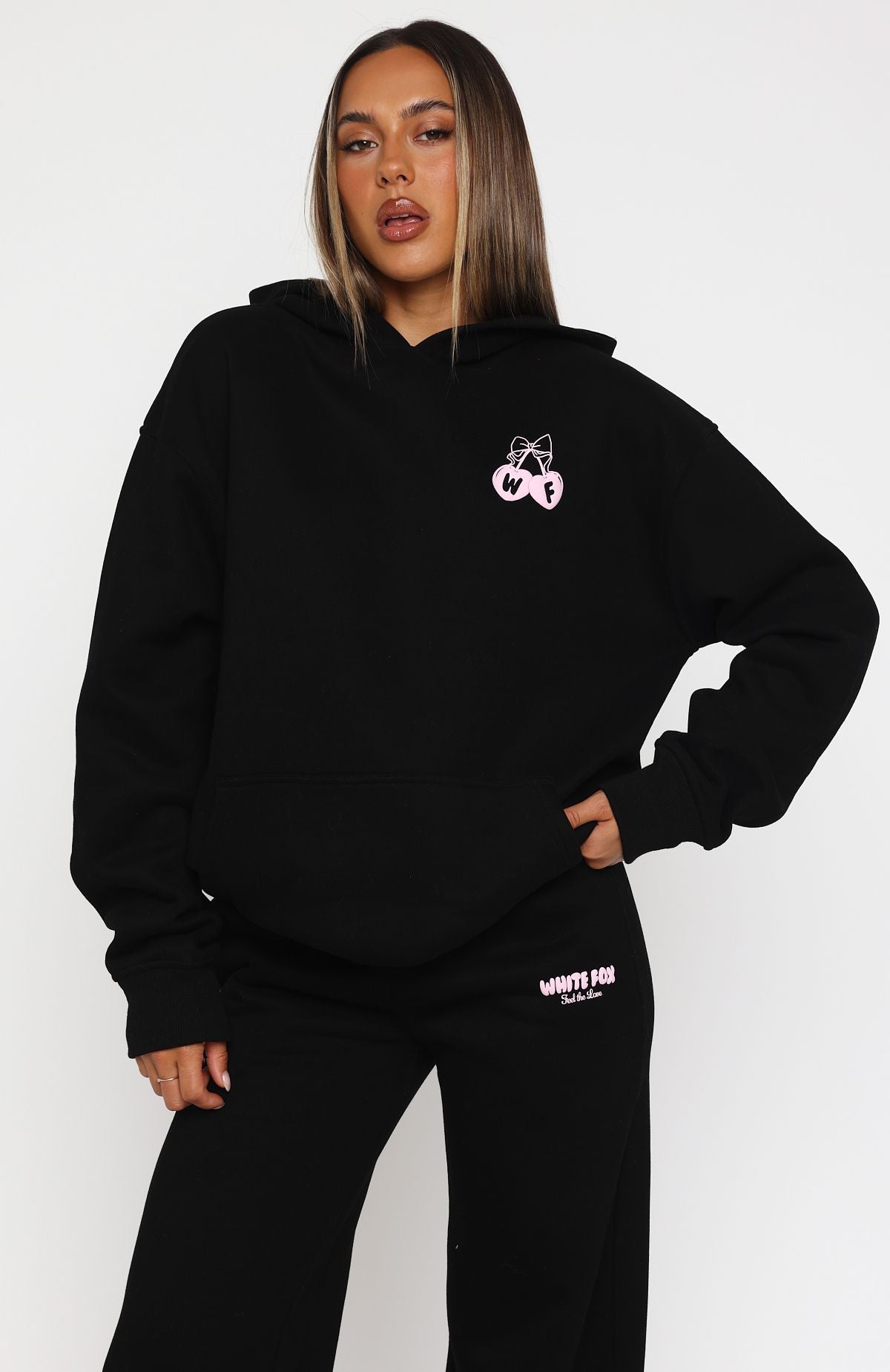 Feel The Love Oversized Hoodie BlackL/XL