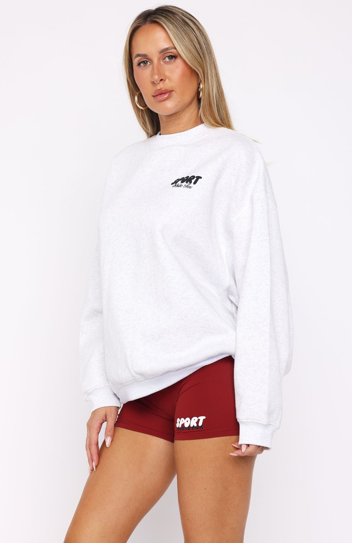 Club 14 Peyton Oversized Sweater Grey MarleS/M